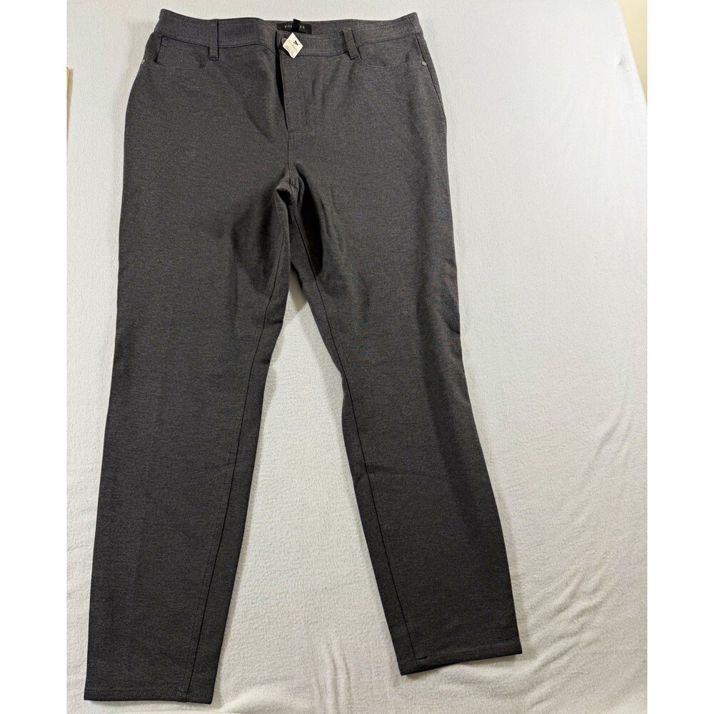 Talbots Womens Jeggings Size 14 Gray Knit Slim Skinny Stretch Pockets 752